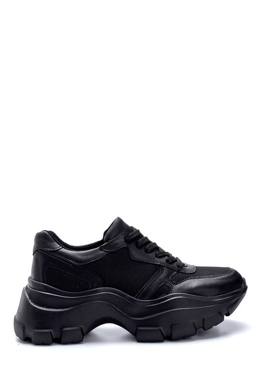 Siyah Kadın Yüksek Tabanlı Sneaker 5638292487