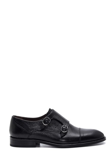 Siyah Erkek Deri Çift Tokalı Klasik Ayakkabı 5638372537