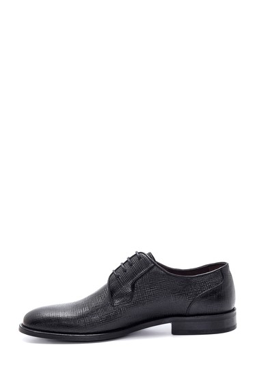 Siyah Erkek Deri Baskılı Klasik Ayakkabı 5638372625
