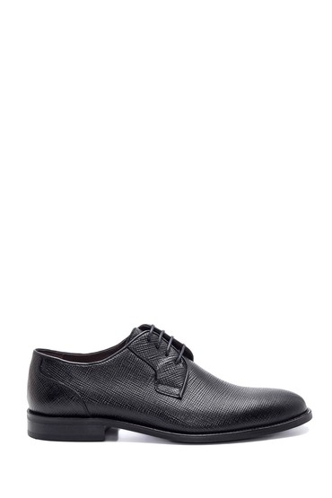 Siyah Erkek Deri Baskılı Klasik Ayakkabı 5638372625