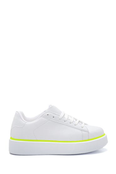 Yeşil Beyaz Kadın Neon Detaylı Sneaker 5638426300